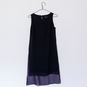 White House Black Market Black Dress w/ Overlay